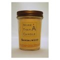 More Than A Candle More Than A Candle SDW8J 8 oz Jelly Jar Soy Candle; Sandalwood SDW8J